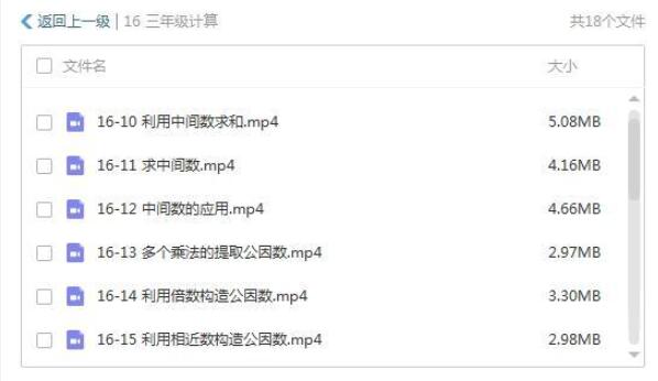 小学奥数1-6年级教程视频合集插图2