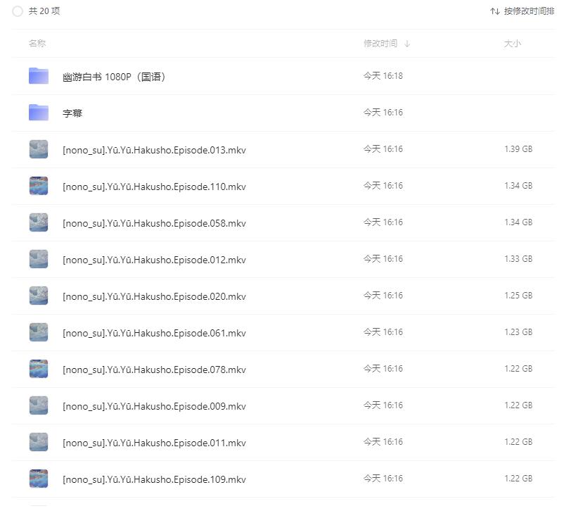 动漫《幽游白书》超清国语+日语112全集