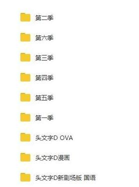 动漫《头文字D》1-6季+OVA+新剧场版+漫画高清中字