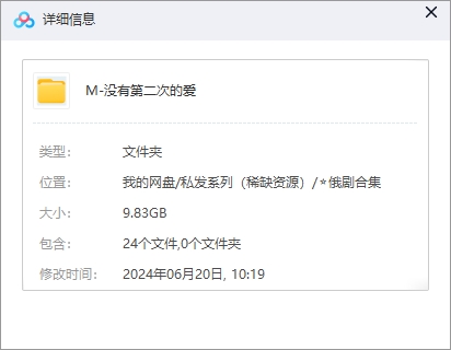 俄剧《没有第二次的爱》高清中字未删减24集全