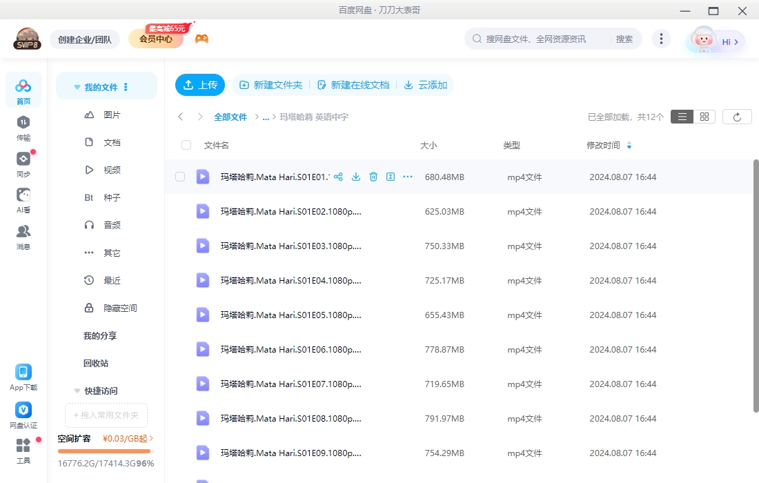 俄剧《玛塔哈丽》超清中字无删减12集全