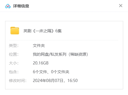 英剧《一床之隔》高清中字无删减6集全