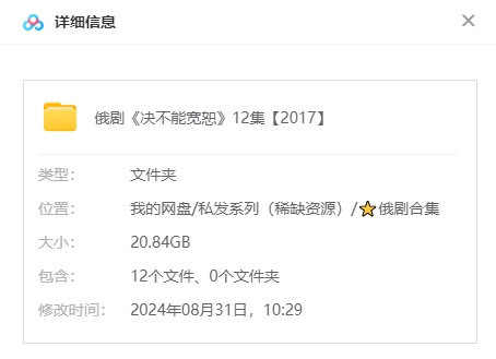 俄剧《决不能宽恕》超清中字无删减12集全插图1 俄剧《决不能宽恕》超清中字无删减12集全
