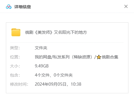 俄剧《美发师/阳光下的地方》超清中字4集全