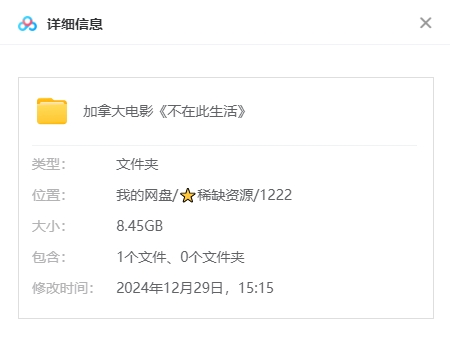 加拿大电影《不在此生活》[爱情/剧情][超清中字/8.45G][百度网盘]