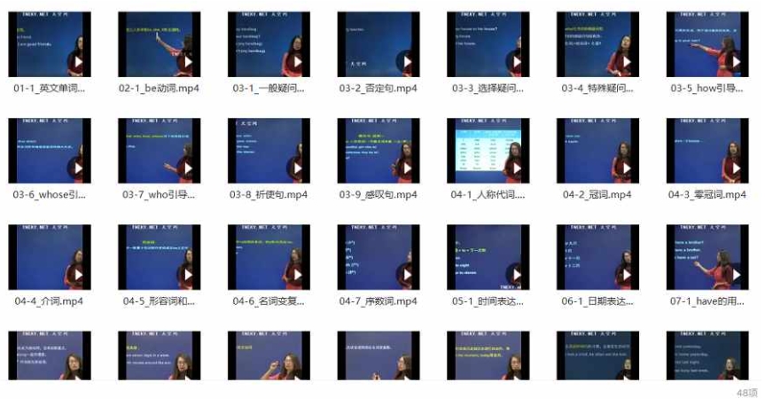 小学到初中英语语法教学，48节视频合集