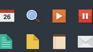 扁平化图标PPT模板，18套资源合集