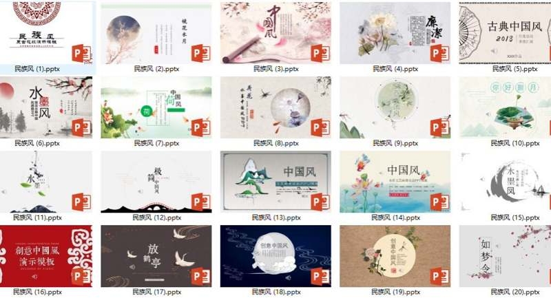 民族风PPT模板，63套1.01G资源合集插图2