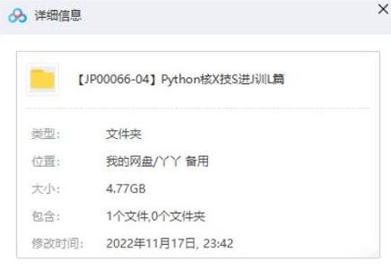 Python核心技术进阶教程，4.77G视频合集插图1