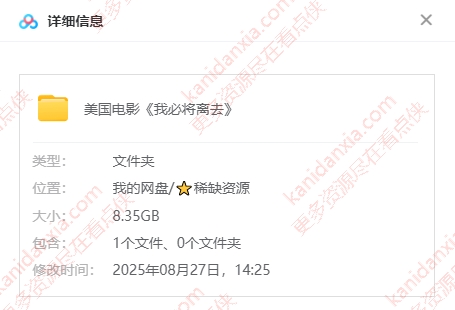 电影《我必将离去》[2012][超清中字/8.35G][百度夸克网盘]插图1