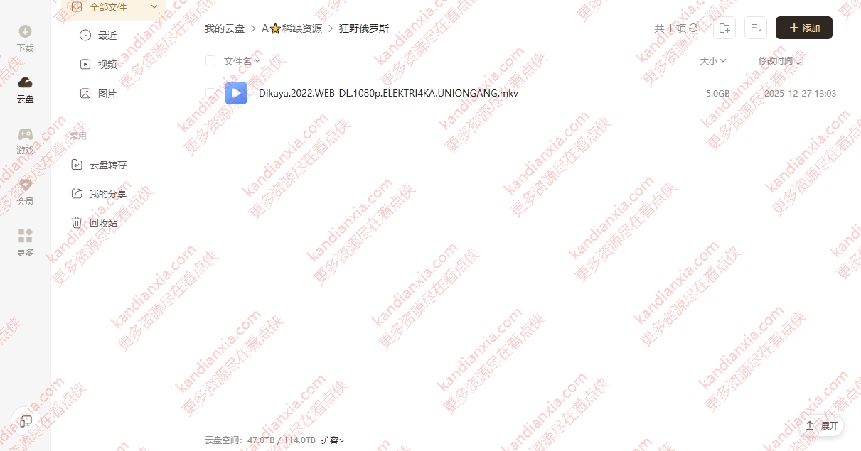 俄罗斯电影《狂野》[2022][超清中字/5G][迅雷网盘]