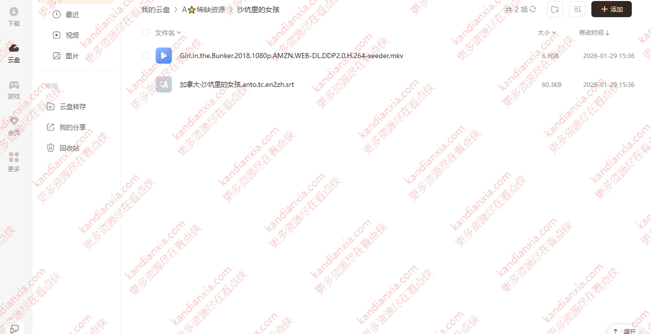 加拿大电影《沙坑里的女孩》[2018][超清中字/6.1G][迅雷网盘]​