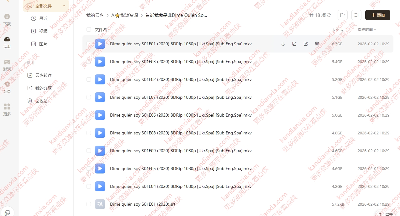 西班牙剧《告诉我我是谁》[2020][超清中字/9集全45.6G][迅雷网盘]​