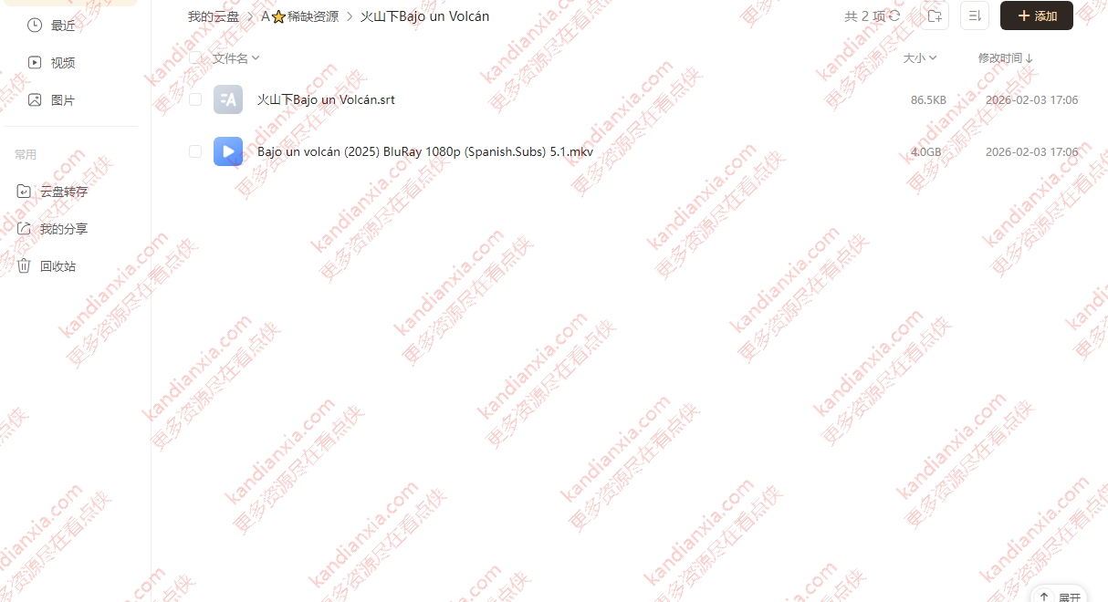 西班牙电影《火山下》[2025][超清中字/4.0G][迅雷网盘]​