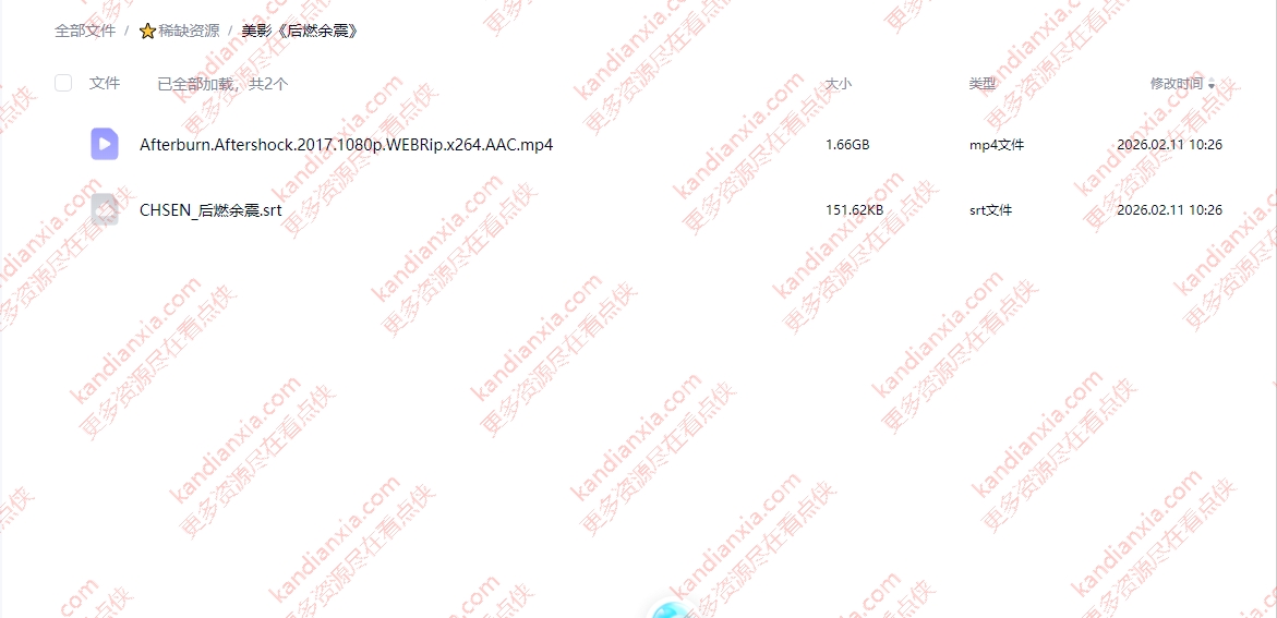 玛丽苏电影《后燃余震》[2017][超清中字/1.66G][百度网盘]​