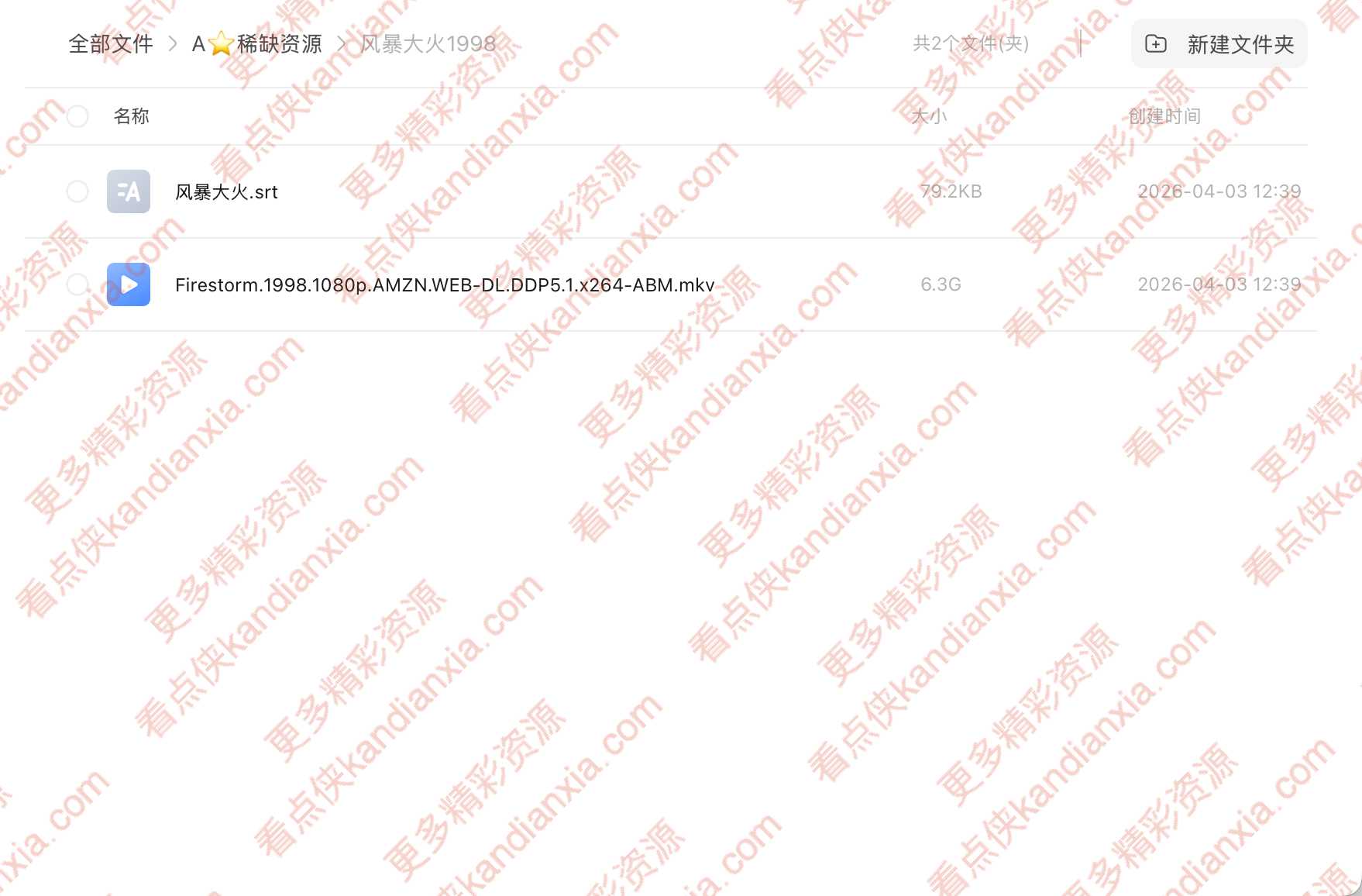 美国电影《风暴大火》[1998][超清中字/6.3G][迅雷网盘]​