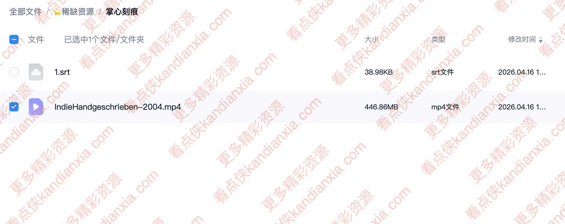 德国电影《掌心刻痕》[2004][中文字幕][百度网盘]​