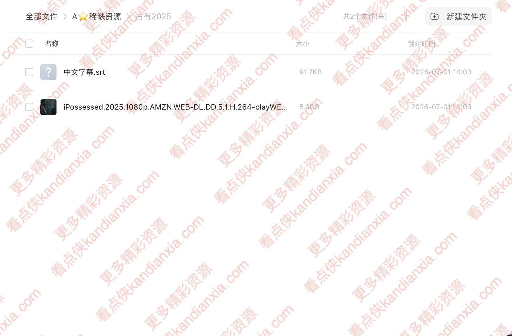 美国电影《占有》[2025][超清中字/5.3G][迅雷网盘]​