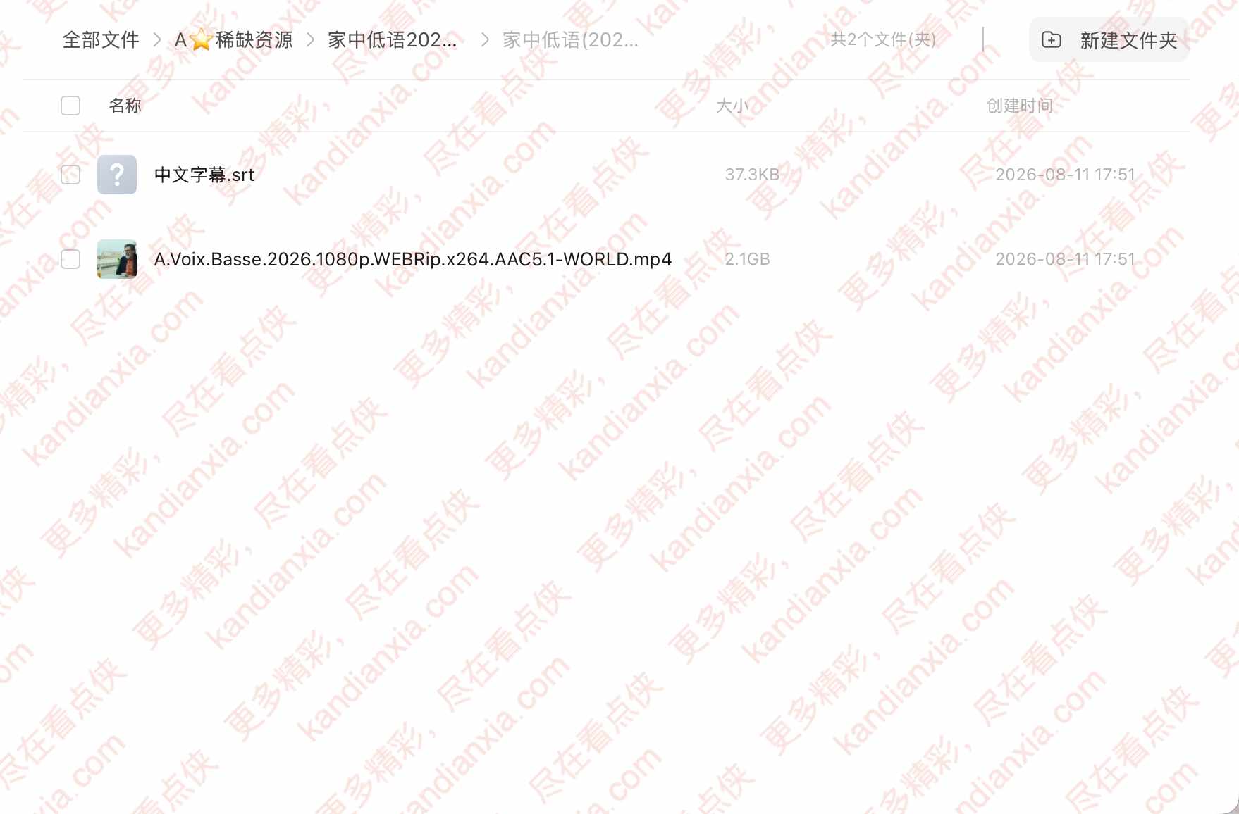 法国电影《家中低语》[2026][超清中字/2.1G][迅雷网盘]